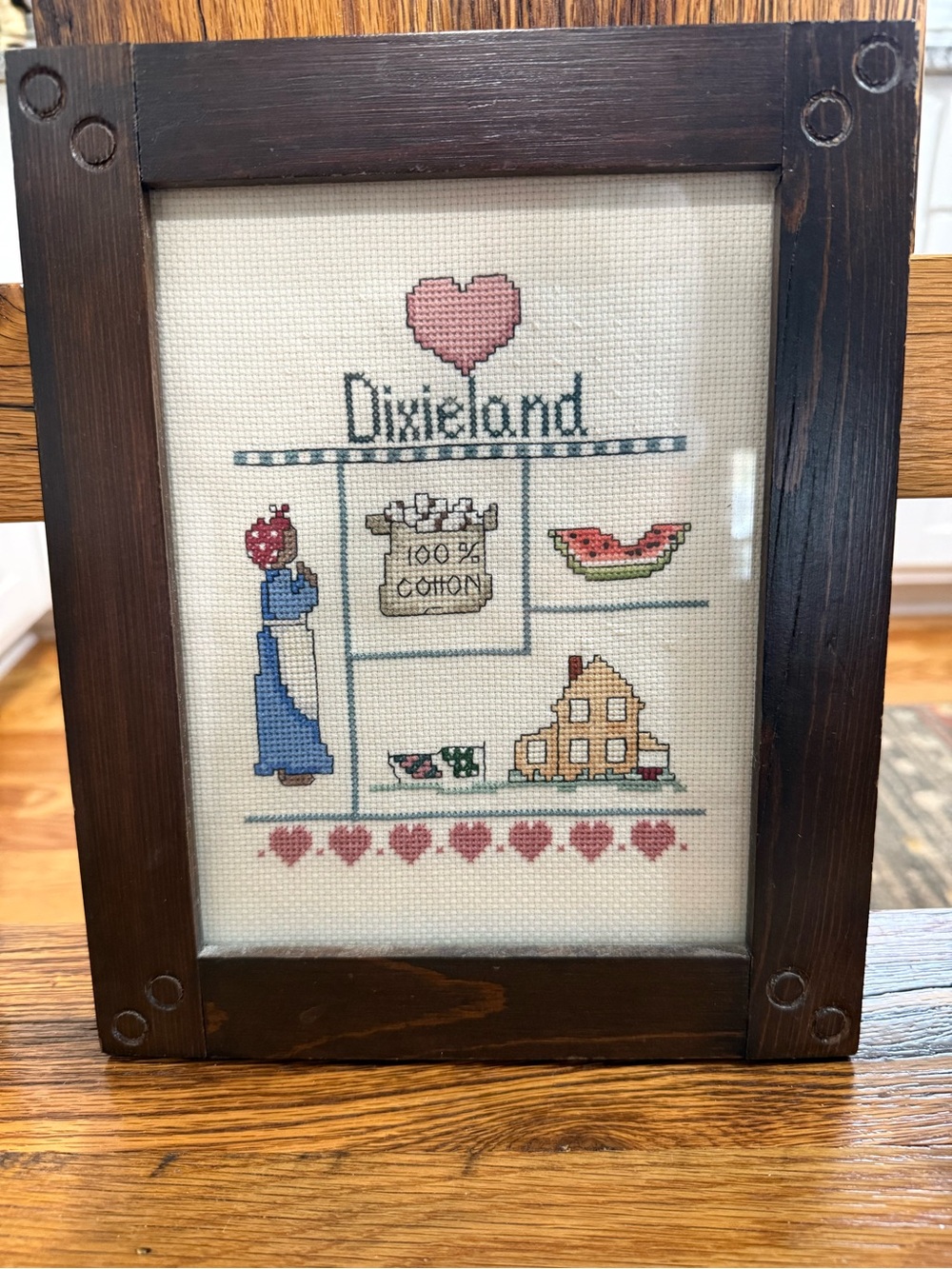 Dixieland Cross Stitch Framed Sampler  from Americana Series